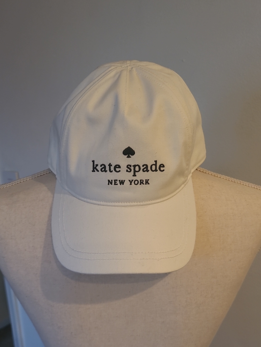 Kate Spade White Logo Baseball Cap